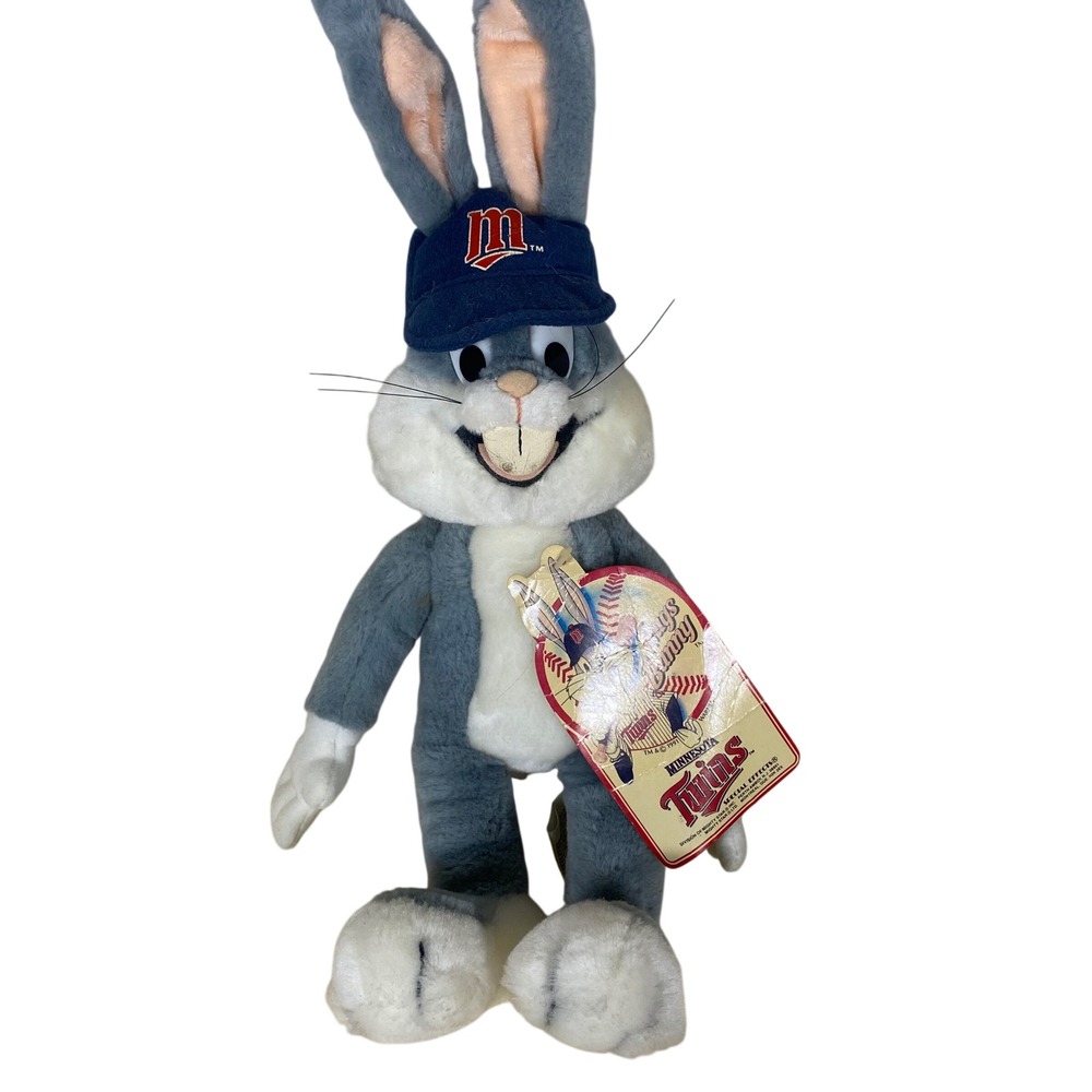 Vintage Bugs Bunny Plush‎ Minnesota Twins Baseball Cap Warner Bros 1991